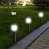 Gräsmattor 3Colors Mini Courtyard Garden Outdoor LED Lätt Solar Power Rainproakt Palace LAGN LAMP P230406