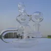 Bunte Bongs Recycler Dab Rig Dickes Rauchen Wasserpfeife 14 mm Joint Bowl Glasbong Günstige Glaswasserbongs Bojenbasis Bong