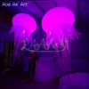 Décoration d'événement plafond géant suspendu méduse gonflable exquise rideau latéral à pied Long avec lumières LED à couleur changeante