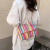 Torby na ramię torebki Kobiety Rainbow Striped Sioder Bag torebki klapy dla dziewcząt i bagu panie crossbody bagstylishhandbagsstore