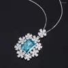 Hoop Earrings Genuine Real Jewels 2023 S925 All-body Silver High Carbon Diamond Radian Cut Flower Creative Pendant Necklace M