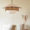 Pendelleuchten LED Kunst Kronleuchter Wohnzimmer Esszimmer Vintage Licht Einfache Wabi-Sabi Schlafzimmer Kreative handgewebte Seillampe