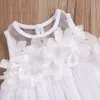 Abiti da ragazza 1-7Y Abbigliamento da donna per bambini Abbigliamento estivo per bambini Abito senza maniche in pizzo Tutu Abito da principessa per matrimonio da festa per bambini 230407