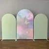 Party Decoration Butterfly Chiara Arch Backdrop Covers With Stand Solid Color Green Baby Shower Wedding Panels Polyester Fabric Cover