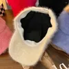 Ball Caps Ins Solid Color Hair Baseball Women Autumn And Winter Korean Versatile Warm Show Face Small Plush Duck Bill Hat