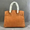 Frosted Cowhide Platinum Bag High End Designer Tote Bag Retro Suede Women Bag 2023 New Classic Leather Handheld Shoulder Crossbody Bag