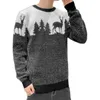 メンズセータークリスマスセーターメン編み鹿のセーターメンズセーター韓国の服スリムトップメンズセーター冬のプルオーバーメン231107