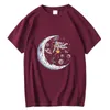 Heren t -shirts xinyi t -shirt 100% katoen casual grappige astronaut ontwerp print los oneck t -shirt voor mannen korte mouw t -shirt mannelijke tops 230406