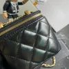 Retro Designer Mini -Dressing -Hülle Genauer Lederkette 10A Spiegelqualität Crossbody Bag mit Kasten C092