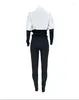 Women's Two Piece Pants Set Of Fashion Pieces For Women Colorblock Long Sleeve Buttoned Top & Fall Outfits Female Suit 2023