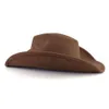 Wildleder Western Big Roll Brim Cowboy Hut Top Cap für Männer Frauen Rosa Cowgirl Hut Filz Fedora Hüte Outdoor Reiten Sonnenhut