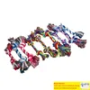 Pets dog Cotton Chews Knot Toys colorful Durable Braided Bone Rope High Quality Dogs Supplies 18CM Funny cat Toy