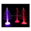 Faveur de fête Led arbre à fibres optiques de noël couleur changeante arbre de noël cadeau de noël décoration de la maison goutte Dhbz1