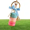 Macarons Cake Key chain nice cute France Cake Macarons LADUREE Keychain car Key Ring women bag Pendant gift Jewelry 1727819130946