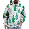 Erkek Hoodies Noel Grafik Sweetshirts Bol kazıklar Navidad Jumper Noel Hediye Modeli Tasarımcı Sokak Giyim Sudaderas