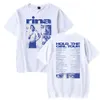 Mens Tshirts Rina Sawayama İngiliz Japon Şarkıcılar Merch Baskı Tshirt Unisex Sıradan Kısa Kol Sokak Giyim Tee 230407