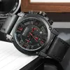 High-end mode multifunctionele sport waterdichte heren echte koe riem kalender motorfiets heren trendhorloge