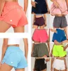 LU-0160 Womens Yoga Outfits High Waist Shorts Exercise Sportswear Short Pants Gym Fitness Wear Girls Running Elastic Trainer Adult Linedfgjf