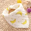 Bibbs Burp Tygs 5st Muslin Baby Bibs 100% Natural Cotton Soft Baberos Bebe Animal Bandana Infant Smock Burp tyg Feeding Saliv Drool Towell231108