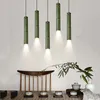 Lampade a sospensione Nuova Lampada da arte di bambù cinese Zen Tea Design creativo Design per piccoli ristoranti in alluminio DECORATIVO LED AA230407
