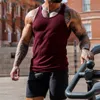 Herrtankstoppar avslappnad solid färg vävda tank tops män mode smal fit besättning hals ärmlös väst för mens sport träning fitness ribbade toppar 230408