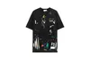 Fashion Summer Designer T camisetas top splash Ink Graffiti T-shirt feminino T-shirt Men Cotton Casual Tees Casual de Manga Curta Camisas de Streetwear de Hip Hop