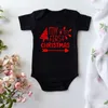 Dopasowanie rodzinnych strojów Pierwsze Święta Bożego Narodzenia jako Mom Dad T-Shirt Funny Family Dopasowanie Tshirt Mommy Daddy Baby Baby Black Thirt Ubrania 231107