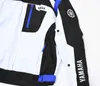 Four seasons motorcycle suit men's motorcycle suit Racing suit anti-fall suit Motorcycle jacket blue and white L23118