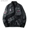 Chaquetas para hombres Chaqueta de motocicleta Ejército Fuerza Aérea Fly Pilot Jacket Military Airborne Flight Táctico Hombres Dos lados Use Bomber Jacket Q231109