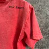 Herr t-shirts 2023 Summer Vintage Washed Batik Rose Red Cav Empt C.e Abstract Graphic Cavempt Tee Short Sleeve Cotton High Quality Luxury Goods