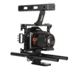 Freeshipping 15mm Rod Rig DSLR Video Cage Stabilizzatore per fotocamera Impugnatura superiore Segui Focus per Sony A7 II A7r A7s A6300 Panasonic GH4 /EO Gteq