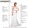 Party Dresses New Design Ivory Wedding Dress Off-Shoulder Floor ngth Short Seves Organza A-Line Backss Korean Bridal Gowns 0408H23