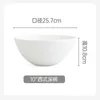 Miski czyste białe ceramiczne miski sałatkowe Single Nordic Creative Dish makaron domowy spersonalizowany głęboki talerz