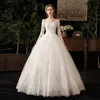 Party Dresses 2023 Full Seve Lace Wedding Dresses New Luxury Muslim Ball Gown Wedding Dress Custom Made Vestido De Noiva 0408H23