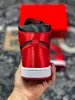 Designer 1 Scarpe alte OG WMNS in raso Scarpe casual autentiche Scarpe da ginnastica nere Scarpe sportive da donna per uomo rosso-bianco universitarie