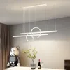 Chandeliers Nordic Light Luxury Dining Room Bar Table Long Strip Chandelier Modern Simple Restaurant Lamps Indoor Lighting Decor