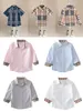 designer boy shirt clothes winter warm child fashion clothes plaid girls kids shirts cotton material 100-160 cm