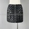 Jupes 2023 Automne et hiver Design Sense Niche Texture de tissage Zip Veste courte Mini paquet Jupe de hanche Costume Femme