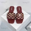 Slippers Embroidered Fabric Slides Black Beige Multicolor Embroidery Mules Womens Flip Flops Casual Sandals Summer Leather Flat Rubber Sole 36-42 T230408