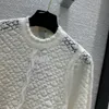 1106 2023 Autunno Marca stesso stile maglione bianco manica lunga girocollo pullover vestiti delle donne di alta qualità delle donne weilanQ188