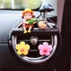 Decorations Interior Decorations Car air freshener cartoon girl riding a broom cute interior perfume metal aromatherapy vent decorations auto