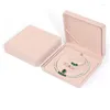 Jewelry Pouches Round Corner Pearl Necklace Box Display Packaging Velvet Set