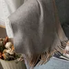 Designer Scarf For Women Mens Top Quality 100% Cashmere Scarf broderad sjal med dubbel färg Autumn och Winter Minimalist Warmth Pink Scarf med låda