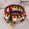 Charme pulseiras kymyad bohemia pulseira para mulheres multicamadas elásticas óculos contas simuladas pérola conjuntos de jóias mão feminina