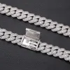 Hip Hop Herren Cubana Pass Diamond Tester 18 mm Iced Out Moissanit Cuban Link Chain Halskette mit Gra-Zertifikat