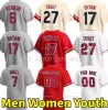 17 Shohei Ohtani 야구 유니폼 27 Mike Trout Jo Adell Anthony Rendon Jared Walsh Taylor Ward Luis Rengifo Brandon Drury Max Stassi Custom Jersey Mens Womens Kids