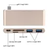 Freeshipping USB-C 31 Multi-port Hub Adapter With 2 USB 30 Ports Type-C Hubs PD S-D/T-F C-ard Reader For Macbook Viafa