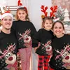 Kvinnors hoodies julfamiljens tröja Xmas tröjor Mor Fader dotter son Matchande outfit Kvinnor Män par Jersey Kids Tops