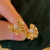 Stud Earrings UNICE Design Real 18K Original Yellow Gold Jewelry AU750 Diamond Butterfly Earring Fashion Women Ins