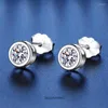 أقراط مسمار S925 Sterling Silver Jewelry Bubble T Home Moissanite الكورية الهندسية البلاتين الصليب البسيط لا تتلاشى الهدايا